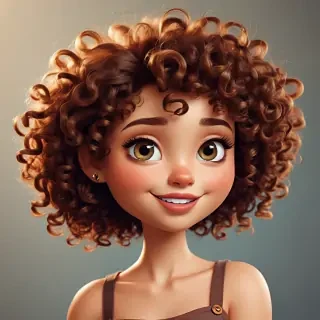 cartoon characters with curly hair