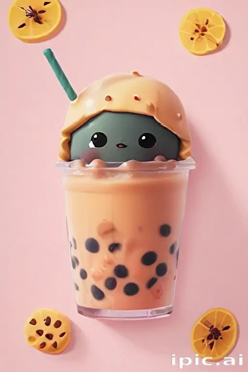 aesthetic cute boba wallpaper