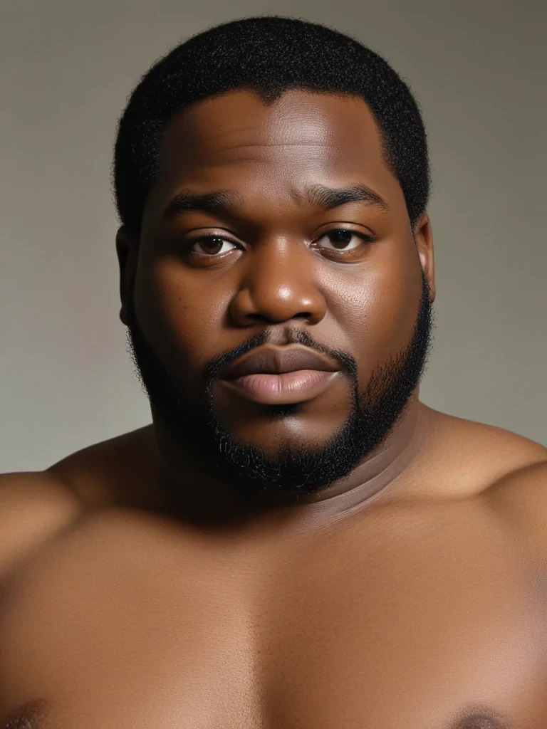 black fat man