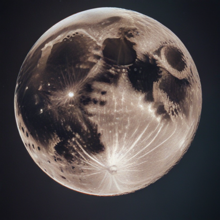 A Stunning Close-Up of the Moon Revealing Its Intricate Surface Details