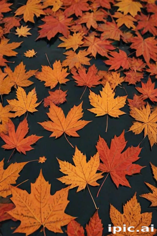 fall leaves aesthetic