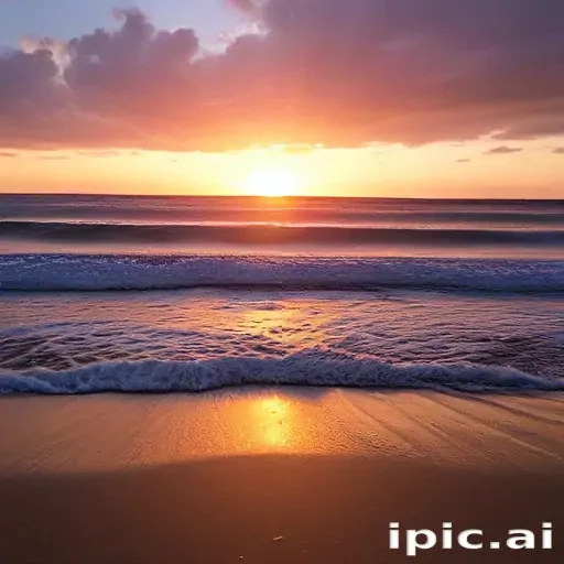sun set on beach