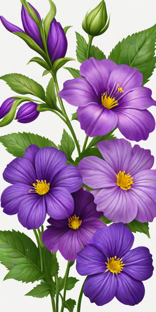 purple flowers png