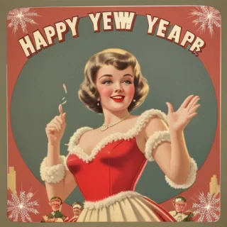 vintage happy new year images