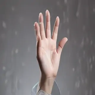 transparent prayer hand