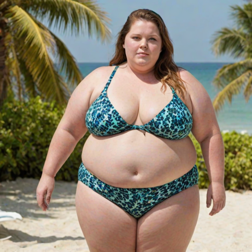 morbidly obese woman in bikini