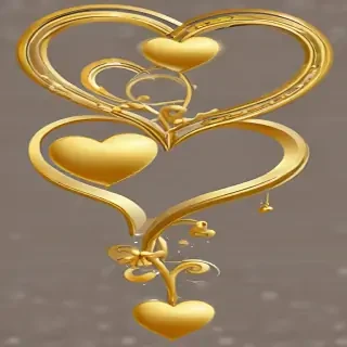 gold heart clipart