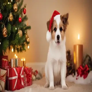 christmas dogs wallpaper