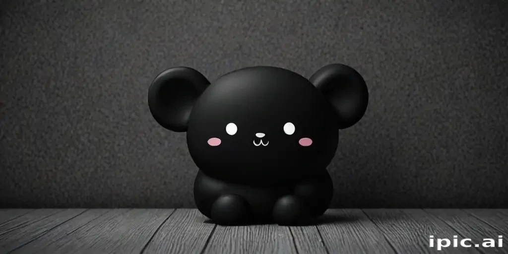 black wallpaper cute
