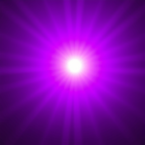 Generate a vibrant sunburst background in shades of purple with rays radiating outward, using a DSLR camera with a 35mm lens, aperture set to f/8, shutter speed of 1/200 sec, ISO 100, captured in landscape orientation.