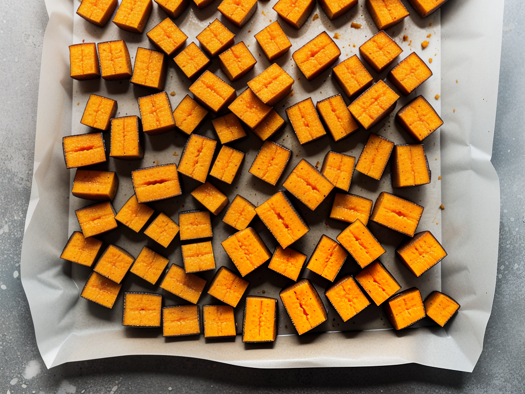 air frying sweet potato cubes