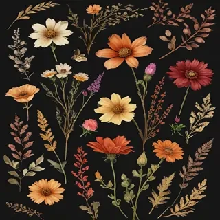 dried flowers png