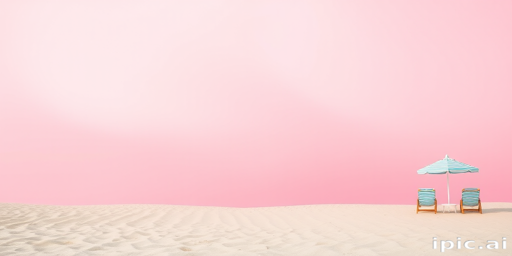 pastel pink beach wallpaper