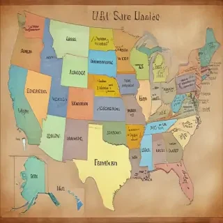 usa map with states