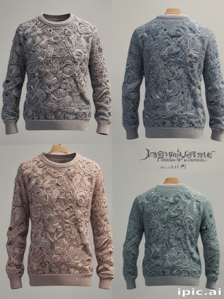 Stylish and Intricate Sweaters Featuring Unique Textured Patterns and ...