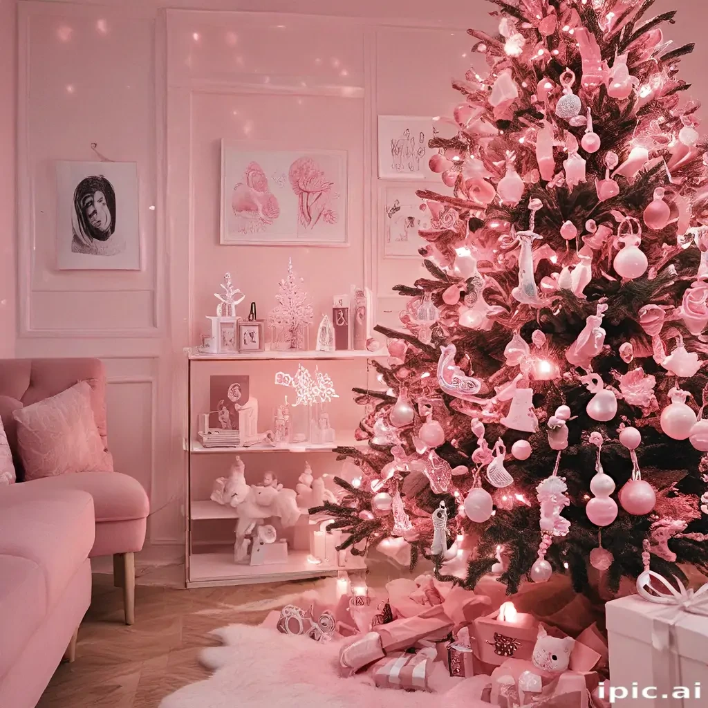 pink christmas aesthetic