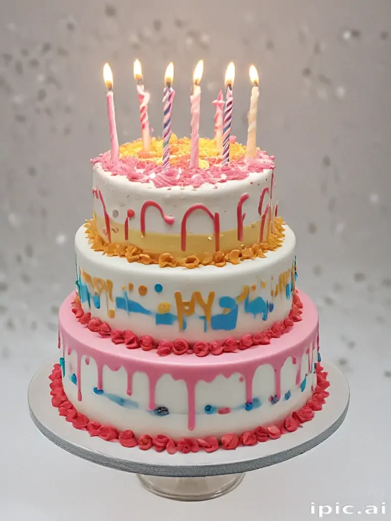 transparent birthday cake