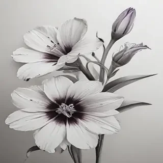 pencil drawings of flowers