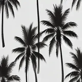 transparent palm trees