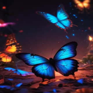 neon butterfly wallpaper