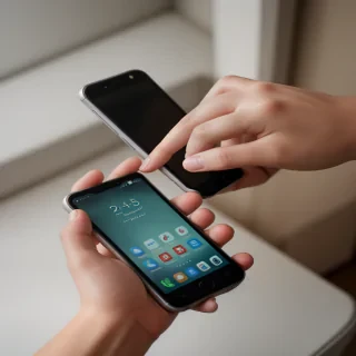 hand with phone