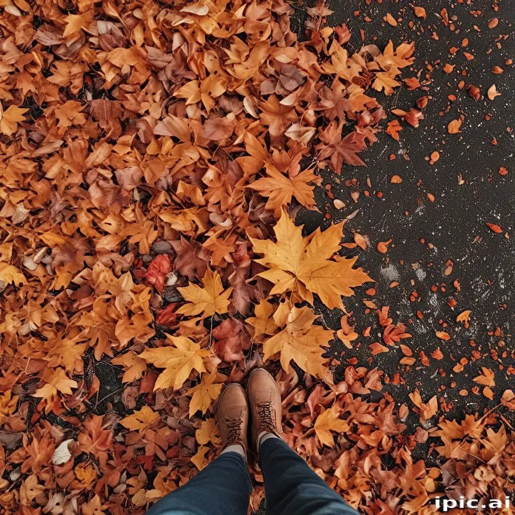 fall leaves aesthetic