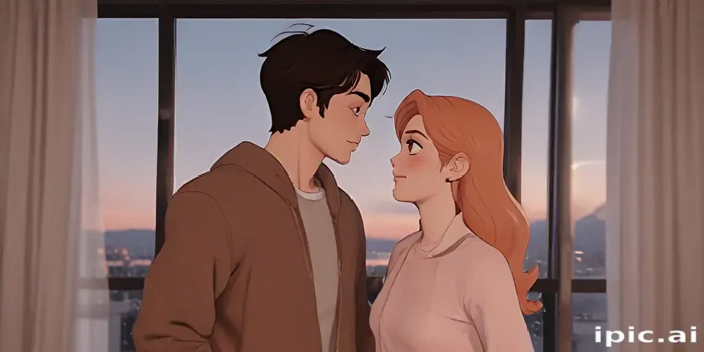 cartoon couple aesthetic