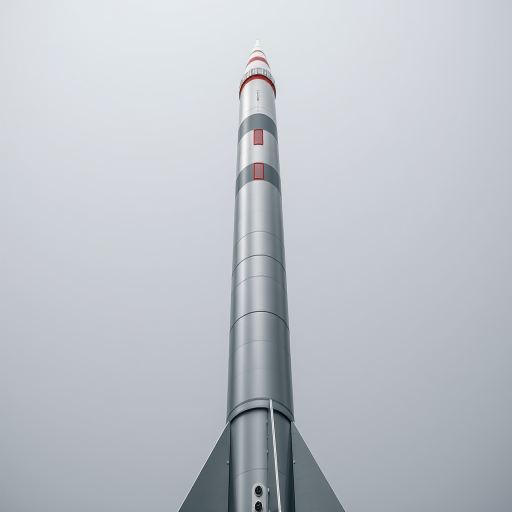high-resolution image of a detailed rocket design against a plain background, taken with a Canon EOS 5D Mark IV, 50mm lens, aperture f/8, ISO 100, shot from a low angle for dramatic effect, emphasizing height and structure, soft lighting to enhance details