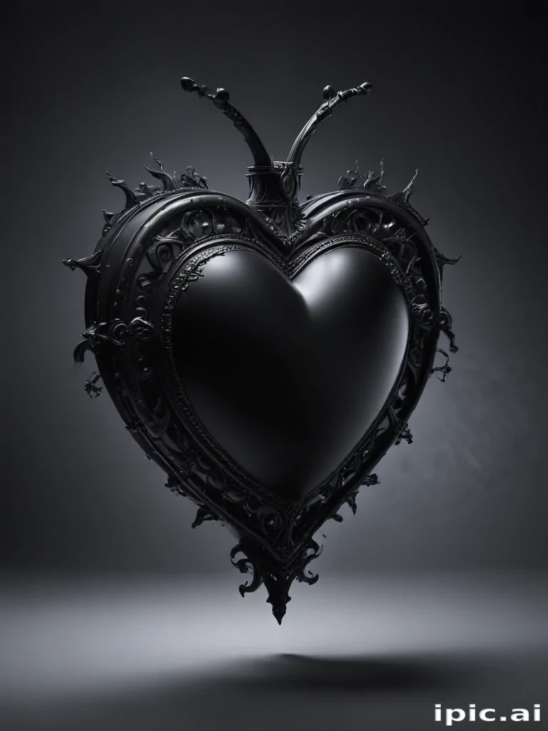 wallpaper black heart