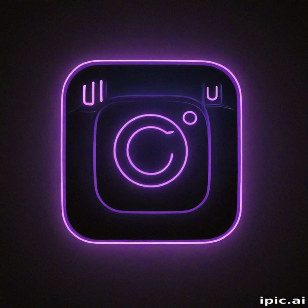 neon instagram logo