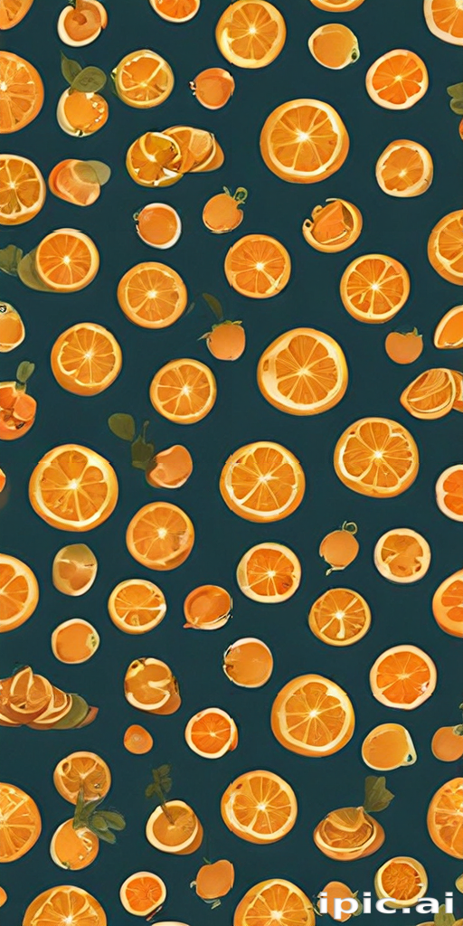 Vibrant Pattern of Fresh Oranges and Juicy Citrus Slices on Dark Background
