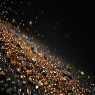 glitter on black background