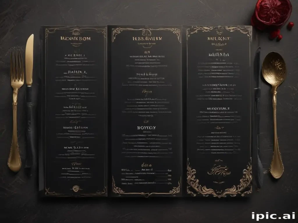 menu mock up