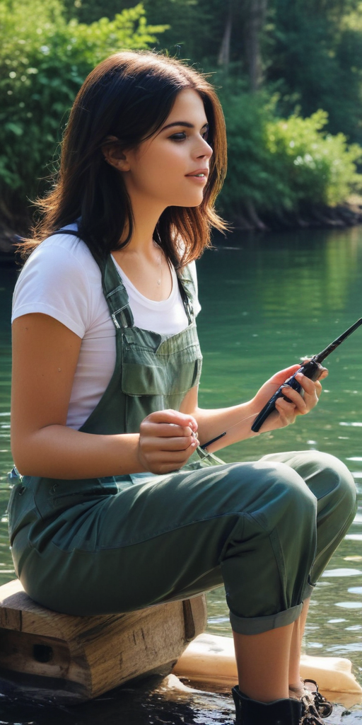 selena gomez fishing