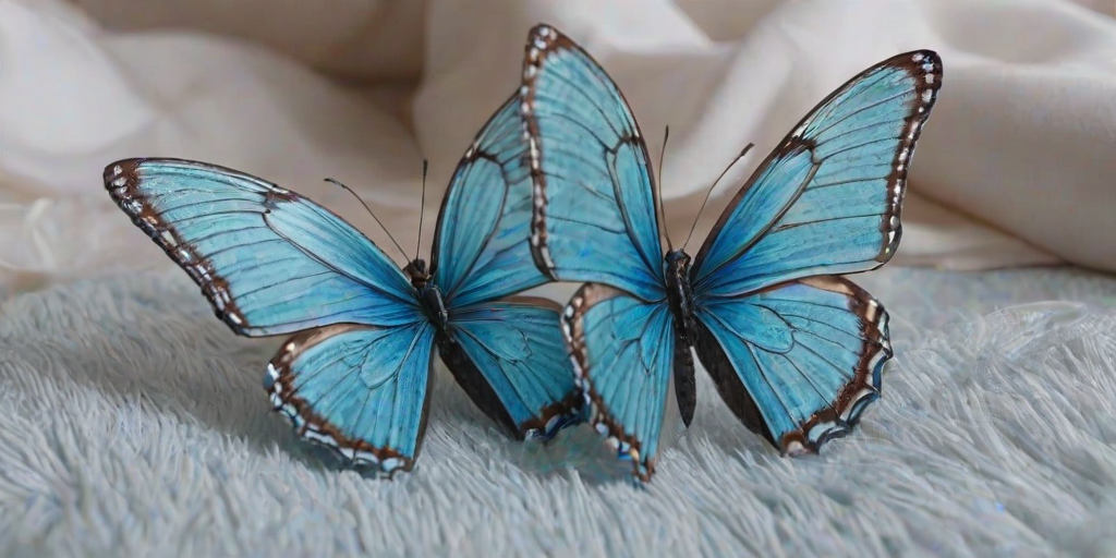 aesthetic blue butterfly