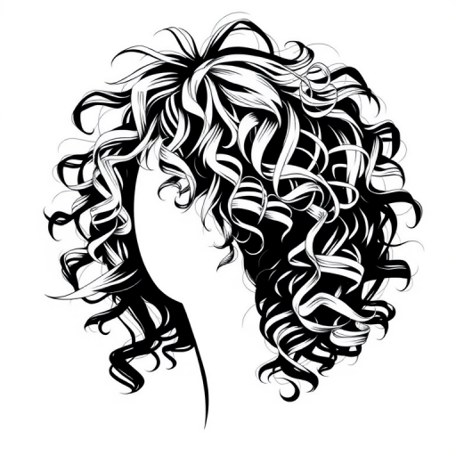 curly hair png