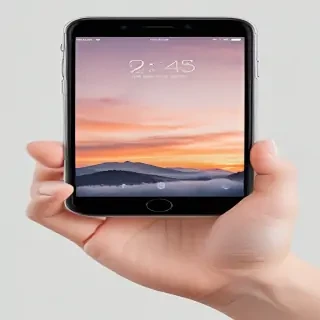 hand holding phone png