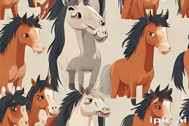 cartoon horses