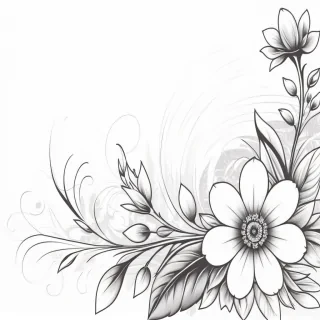 flower line art png