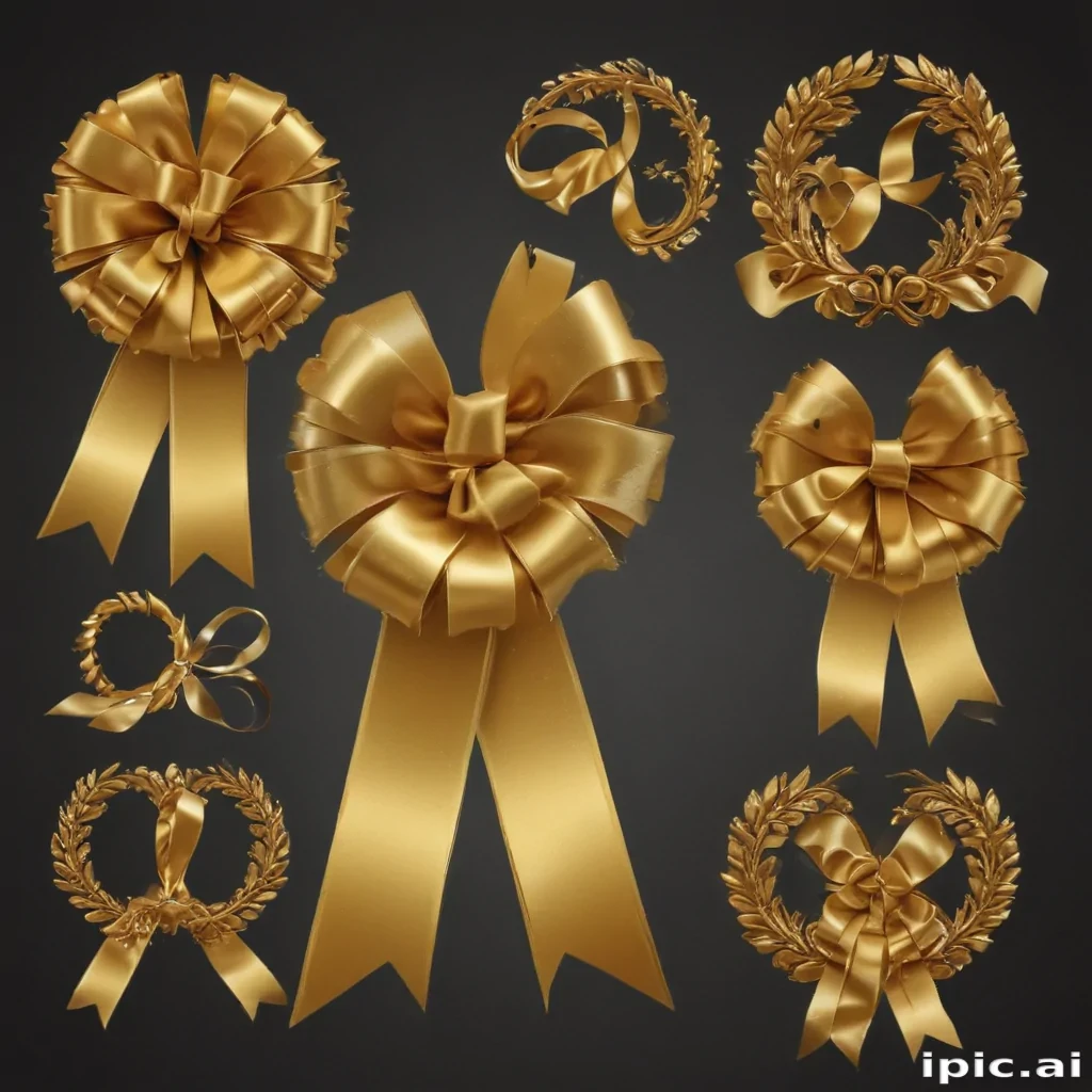 gold ribbon clipart