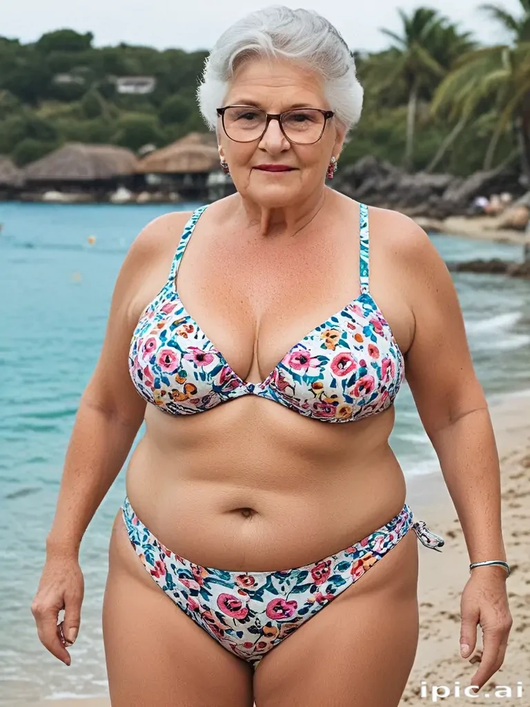 fat granny bikini