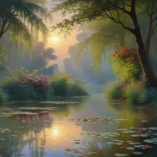 monet painting wallpaper