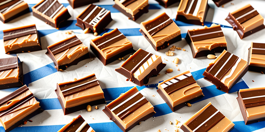 peanut butter candy with stripes