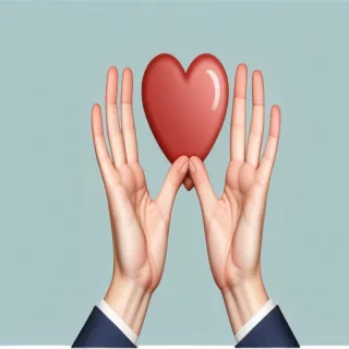 hand heart clipart