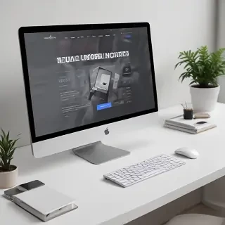 computer website mockup