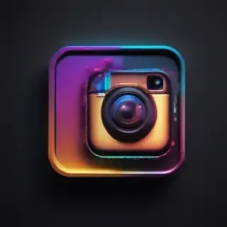 neon instagram logo