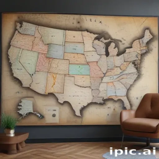 usa map with states