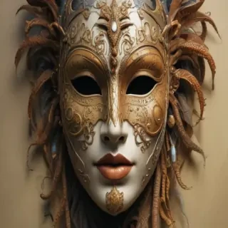 drawing of a mask