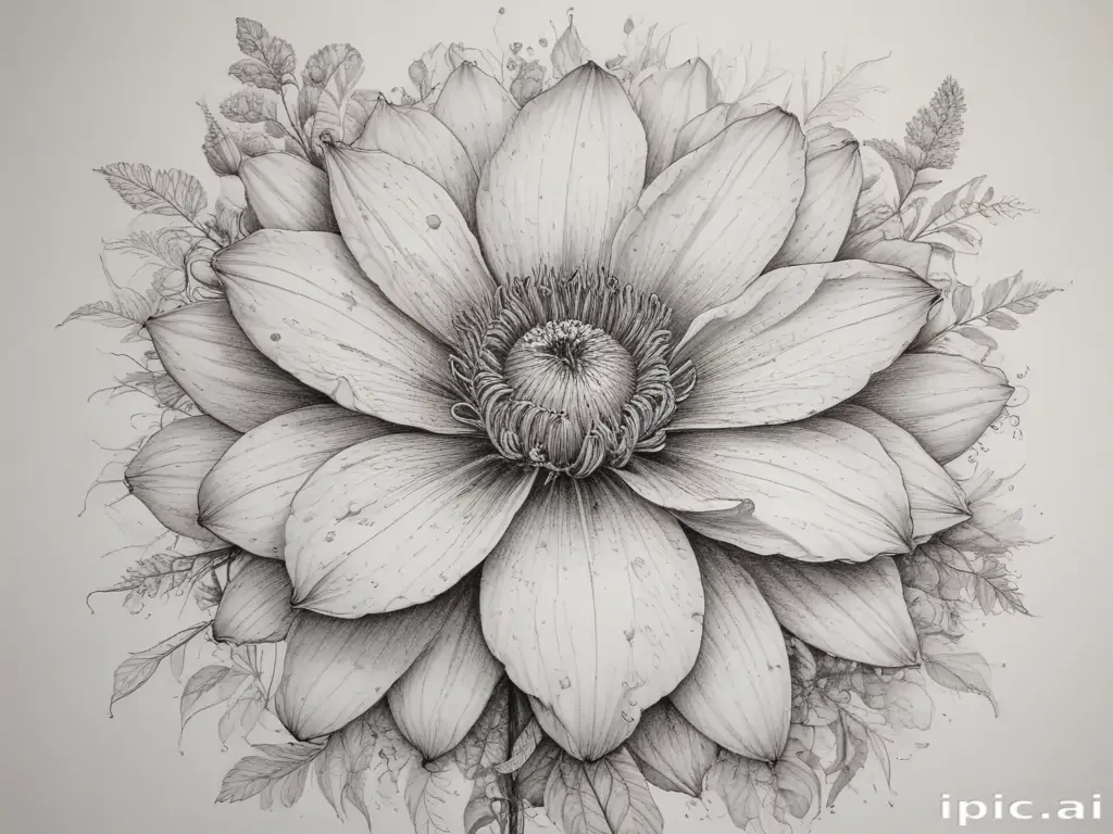 flower drawing for coloring