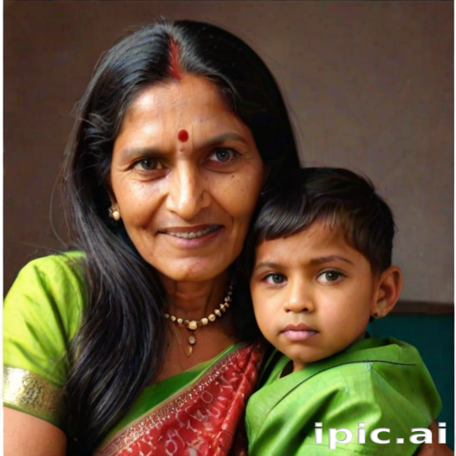 mom and son indian